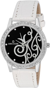 Decode Ladies Crystal Studded ST-501 BLK White Analog Watch - For Women
