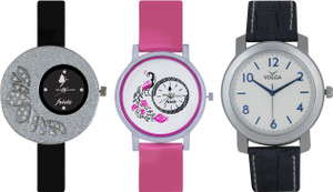 Frida Designer VOLGA Beautiful New Branded Type Watches Men and Women Combo264 VOLGA Band Analog Watch - For Couple