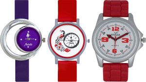 Frida Designer VOLGA Beautiful New Branded Type Watches Men and Women Combo669 VOLGA Band Analog Watch - For Couple