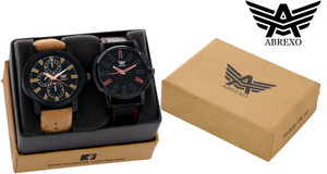 Abrexo Abx 1175BLK-RED-1057BLK-BR Modish Series Analog Watch - For Men