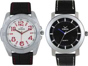 Volga Branded Leather Quality Designer Dial Diwali Special Combo571 Designer Sport Looks WaterProof Mens Watch Analog Watch - For Men
