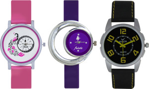 Frida Designer VOLGA Beautiful New Branded Type Watches Men and Women Combo574 VOLGA Band Analog Watch - For Couple