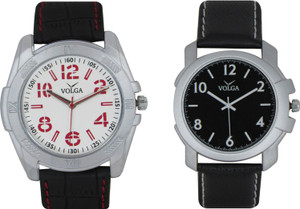 Volga Branded Leather Quality Designer Dial Diwali Special Combo567 Designer Sport Looks WaterProof Mens Watch Analog Watch - For Men