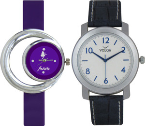 Frida Designer VOLGA Beautiful New Branded Type Watches Men and Women Combo116 VOLGA Band Analog Watch - For Couple