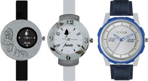 Volga Designer FVOLGA Beautiful New Branded Type Watches Men and Women Combo113 VOLGA Band Analog Watch  - For Couple