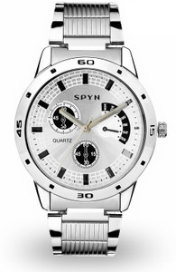 Spyn Chronograph Pattern White Analog Watch - For Boys