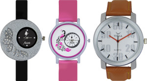 Frida Designer VOLGA Beautiful New Branded Type Watches Men and Women Combo280 VOLGA Band Analog Watch - For Couple