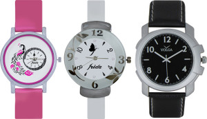 Frida Designer VOLGA Beautiful New Branded Type Watches Men and Women Combo658 VOLGA Band Analog Watch - For Couple