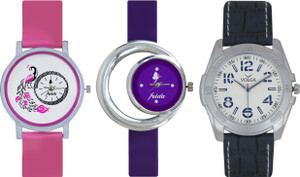 Frida Designer VOLGA Beautiful New Branded Type Watches Men and Women Combo573 VOLGA Band Analog Watch - For Couple