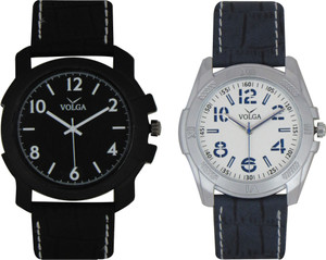 Volga Branded Leather Quality Designer Dial Diwali Special Combo241 Designer Sport Looks WaterProof Mens Watch Analog Watch - For Men