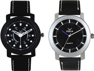 Volga Branded Leather Quality Designer Dial Diwali Special Combo284 Designer Sport Looks WaterProof Mens Watch Analog Watch - For Men