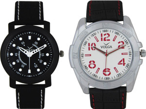 Volga Branded Leather Quality Designer Dial Diwali Special Combo274 Designer Sport Looks WaterProof Mens Watch Analog Watch - For Men
