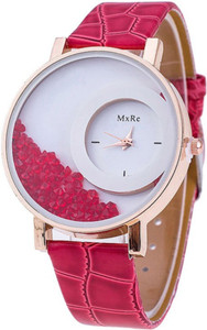 Style Feathers HalfMoon-Red Analog Watch - For Girls