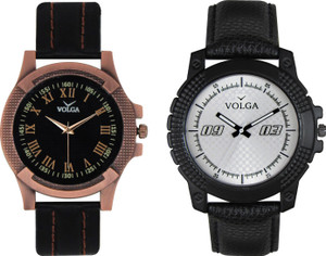 Volga Branded Leather Quality Designer Dial Diwali Special Combo471 Designer Sport Looks WaterProof Mens Watch Analog Watch - For Men