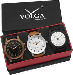 Volga VLW05-23-27-38 Mens Leather Belt Combo With Designer Stylish Branded Trendy box Analog Watch - For Men