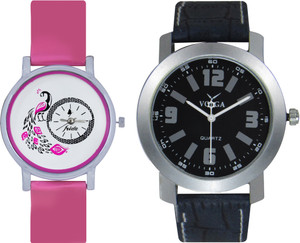 Frida Designer VOLGA Beautiful New Branded Type Watches Men and Women Combo98 VOLGA Band Analog Watch - For Couple
