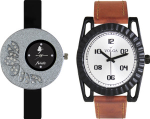 Volga Designer FVOLGA Beautiful New Branded Type Watches Men and Women Combo31 VOLGA Band Analog Watch - For Couple