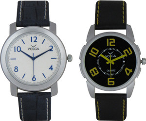 Volga Branded Leather Quality Designer Dial Diwali Special Combo152 Designer Sport Looks WaterProof Mens Watch Analog Watch - For Men
