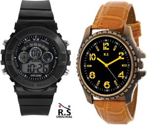 R.S diwali dhamaka offer BLACK 7 LIGHT BL101 Analog Watch - For Boys