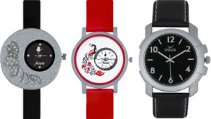 Frida Designer VOLGA Beautiful New Branded Type Watches Men and Women Combo362 VOLGA Band Analog Watch - For Couple
