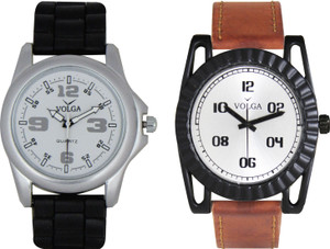 Volga Branded Leather Quality Designer Dial Diwali Special Combo30 Designer Sport Looks WaterProof Mens Watch Analog Watch - For Men