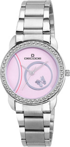 Decode LR-035 Pink Ladies Crystal Studded Analog Watch - For Women