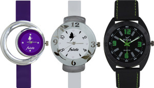Frida Designer VOLGA Beautiful New Branded Type Watches Men and Women Combo715 VOLGA Band Analog Watch - For Couple