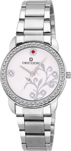 Decode LR-026 SILVER Ladies Crystal Studded Analog Watch - For Women