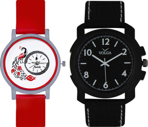 Frida Designer VOLGA Beautiful New Branded Type Watches Men and Women Combo156 VOLGA Band Analog Watch - For Couple
