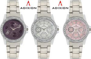 Adixion 9401SM070206 Combo New Chronograph Pattern Steel Analog Watch - For Women