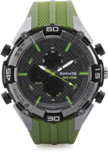 Sonata NH77028PP02 Superfibre Analog-Digital Watch - For Men & Women
