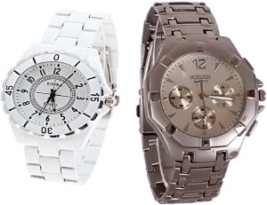 Rosra White-Silver Analog Watch  - For Men