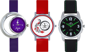 Frida Designer VOLGA Beautiful New Branded Type Watches Men and Women Combo686 VOLGA Band Analog Watch - For Couple