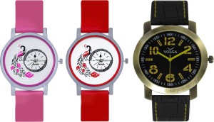Frida Designer VOLGA New Branded Type Watches Men and Women Combo619 VOLGA Frida Couple Analog Watch  - For Couple