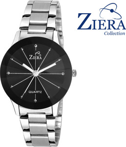 Ziera ZR8007 3D Black Silver Analog Watch - For Women