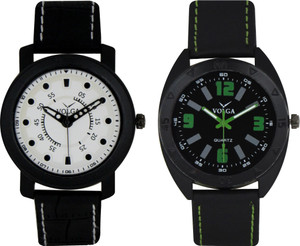 Volga Branded Leather Quality Designer Dial Diwali Special Combo290 Designer Sport Looks WaterProof Mens Watch Analog Watch - For Men