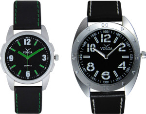 Volga Branded Leather Quality Designer Dial Diwali Special Combo518 Designer Sport Looks WaterProof Mens Watch Analog Watch - For Men