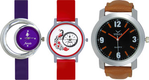 Frida Designer VOLGA Beautiful New Branded Type Watches Men and Women Combo688 VOLGA Band Analog Watch - For Couple