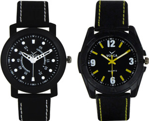 Volga Branded Leather Quality Designer Dial Diwali Special Combo262 Designer Sport Looks WaterProof Mens Watch Analog Watch - For Men