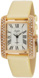 Style Feathers CT_SQ_Cream_Watch Analog Watch  - For Girls