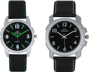 Volga Branded Leather Quality Designer Dial Diwali Special Combo522 Designer Sport Looks WaterProof Mens Watch Analog Watch - For Men