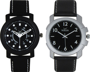 Volga Branded Leather Quality Designer Dial Diwali Special Combo280 Designer Sport Looks WaterProof Mens Watch Analog Watch - For Men
