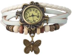 Design Culture dgcVINTAGE-White Vintage butterfly Analog Watch  - For Girls