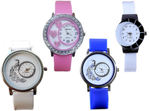 Spinoza Diamond studded letest collaction with beautiful attractive peacock S09P56 Analog Watch - For Women