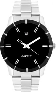 Carios CR1009 Dark Black Attractive Gents Well Looking Chain Editioin Analog Watch - For Men
