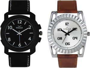 Volga Branded Leather Quality Designer Dial Diwali Special Combo253 Designer Sport Looks WaterProof Mens Watch Analog Watch - For Men