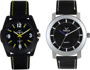 Volga Branded Leather Quality Designer Dial Diwali Special Combo337 Designer Sport Looks WaterProof Mens Watch Analog Watch - For Men