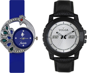 Volga Designer FVOLGA Beautiful New Branded Type Watches Men and Women Combo40 VOLGA Band Analog Watch - For Couple