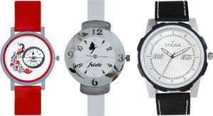 Volga Designer FVOLGA Beautiful New Branded Type Watches Men and Women Combo192 VOLGA Band Analog Watch - For Couple
