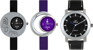 Volga Designer FVOLGA Beautiful New Branded Type Watches Men and Women Combo95 VOLGA Band Analog Watch - For Couple